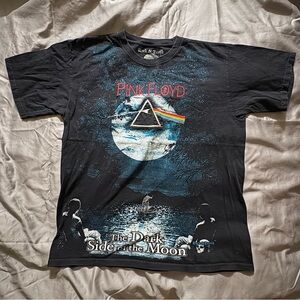 Rock & Death Pink Floyd Dark Side Of The Moon T-Shirt Tee Large Embroidered Rare